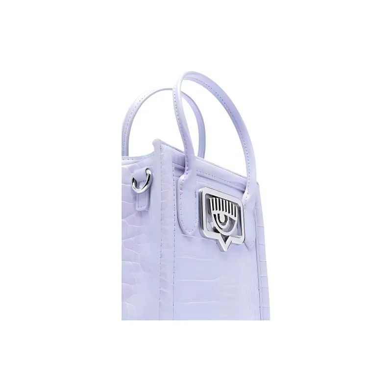 CHIARA FERRAGNI Eyelike Polyester Tote Bag, Shopping Bag, Shoulder Bag, Crossbody Bag, Handbag Trumpets Women's Lilac-3