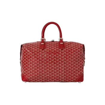 GOYARD Bowling Canvas Travel Bag Unisex Red