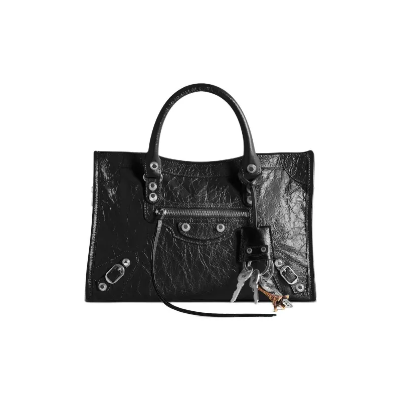 Balenciaga Le City Lambskin Bag Accessory Unisex Black-2