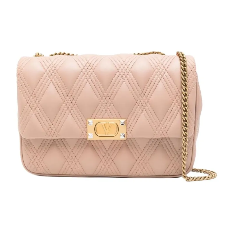 Valentino VLogo Signature Calfskin Shoulder Bag Women's Dark Pink-0