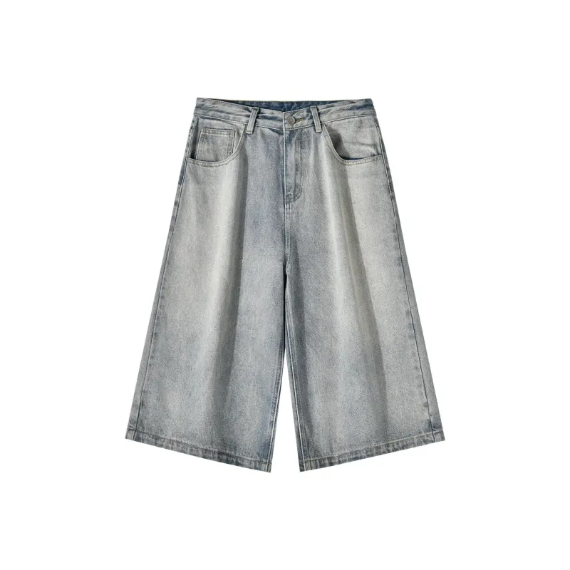 PAINT STAIN Denim Shorts Unisex-4