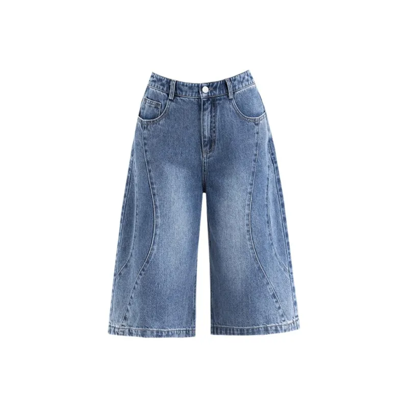 You Cow Me Pants Denim Shorts Women's-0