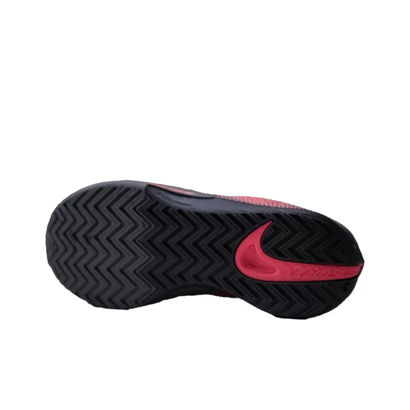 Nike Anti Slip Wear Resistant Low Top Basketball Shoes Unisex Red Black-1