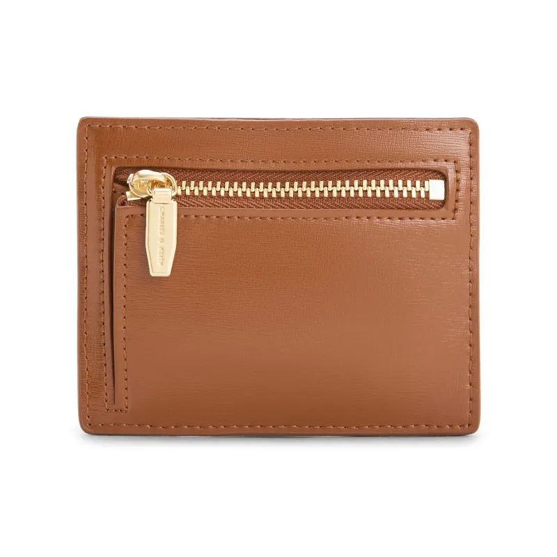 CHARLES&KEITH PU Polyurethane Card Holder Regular Women's Brown-2