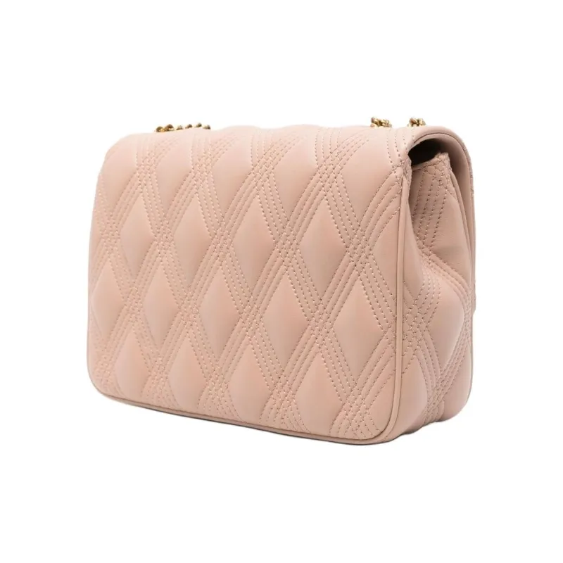 Valentino VLogo Signature Calfskin Shoulder Bag Women's Dark Pink-2
