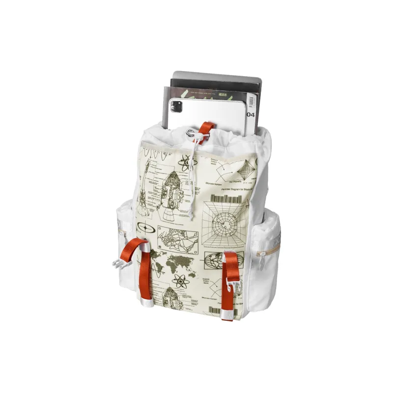 8atheist Polyester Backpack Unisex Ecru-3