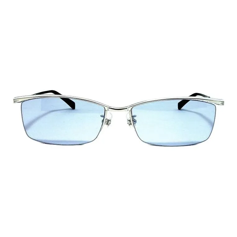 Police Titanium Plastic Metal Irregular Shape Sunglasses Unisex Silver-1