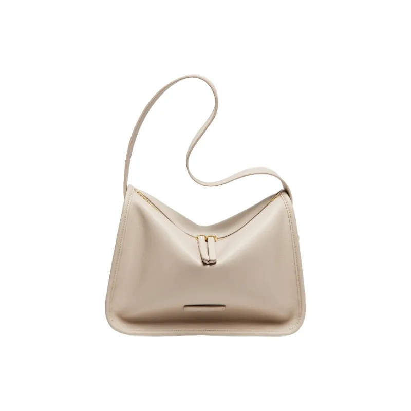 Narandu Cow Leather Shoulder Bag, Pillow Bag, Crossbody Bag, Shoulder Bag Women's Black/Salted Coffee/Cream Apricot-0