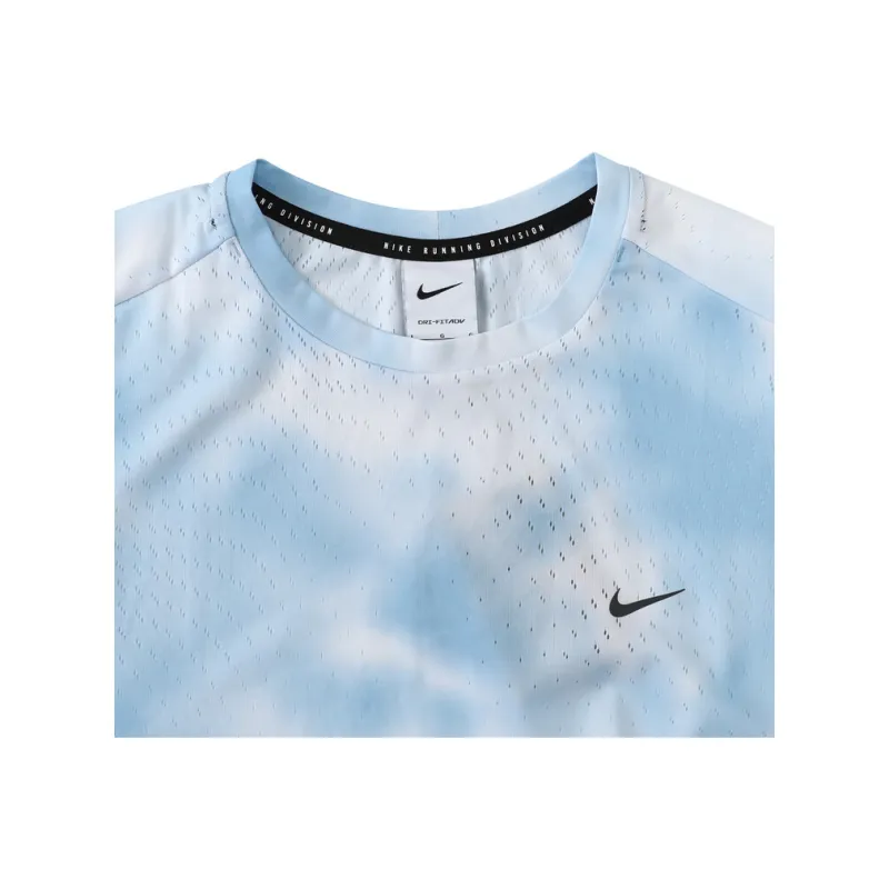 Nike T Shirts Men Blue With White Lettering-2