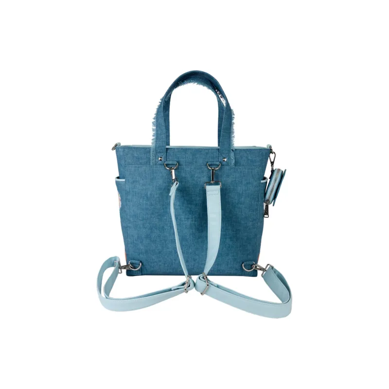 Loungefly Artificial Leather Tote Backpack Women's Blue-3