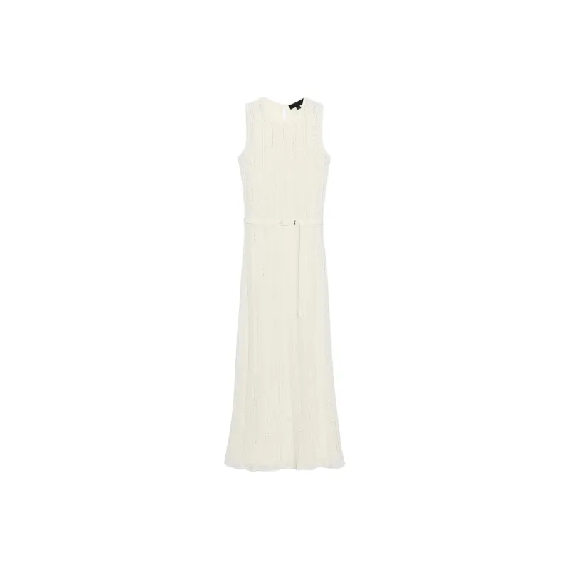 ZARA Sleeveless Dresses Women's White-0