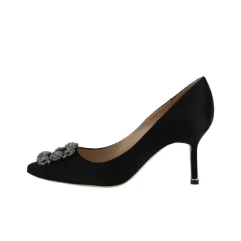 MANOLO BLAHNIK Hangisi Slim Heel High Heels 7cm Women's Black