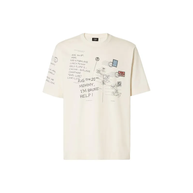 FENDI T Shirts Men White-0