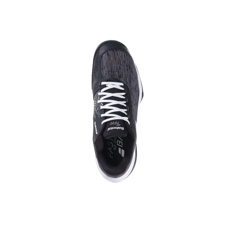 Babolat Abrasion Resistant Low Top Tennis Shoes Men's Black White-2