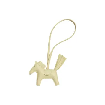 HERMES Rodeo Milo Lambskin Bag Charm Bag Merch Trumpets Unisex Milton Yellow
