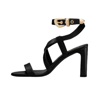 Stuart Weitzman/SW Maven Block One Strap Sandals 8.5cm Women's Black