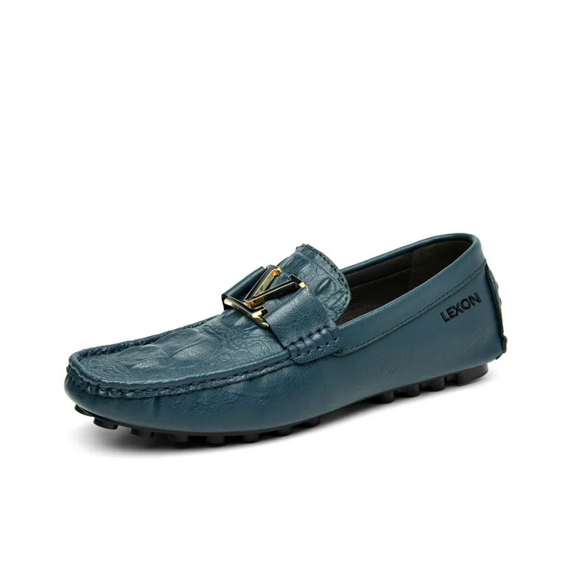 LEXON Gommino Loafers Men Black/White/Gray-9