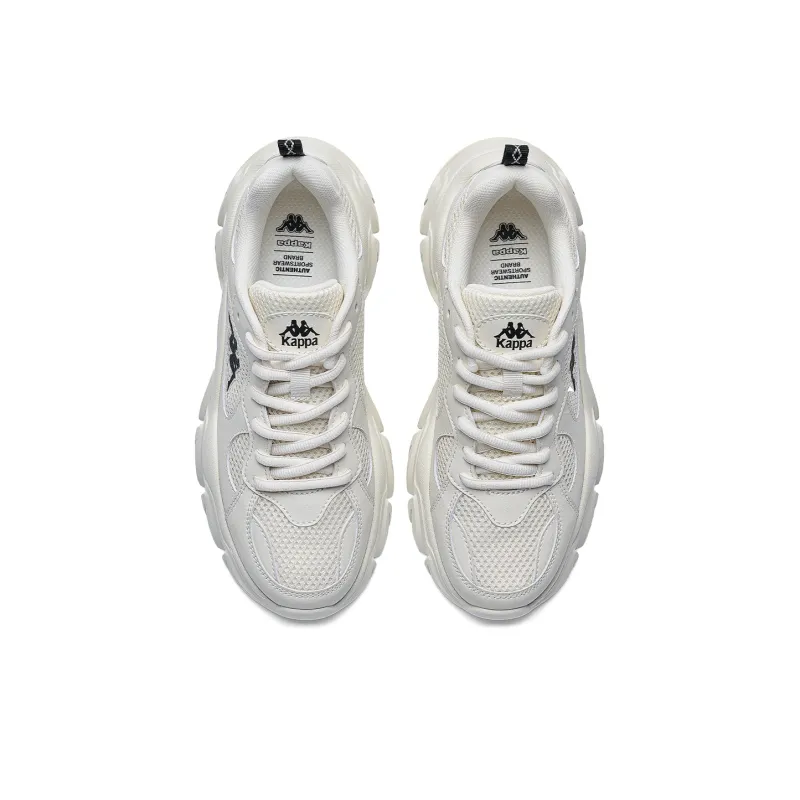 Kappa Back to Back Breathable Height Increase Low Top Chunky Sneakers Women's White Black-3
