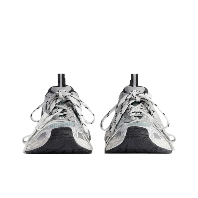 Balenciaga 3XL Low Top Chunky Sneakers Women's Silver-3