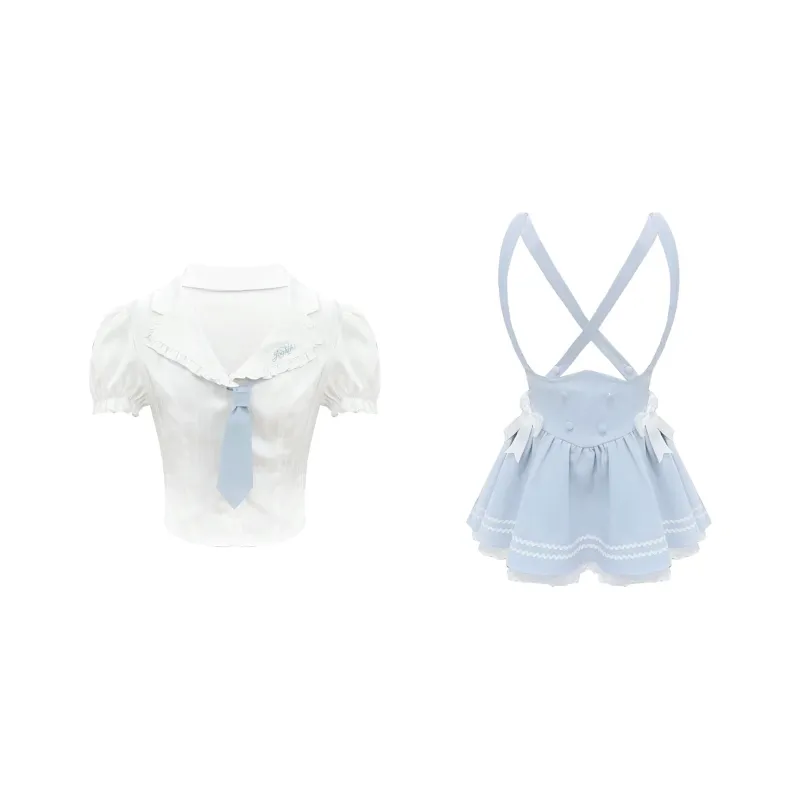 Mu Xiao Xin Two Piece Skirt Sets Women's-0