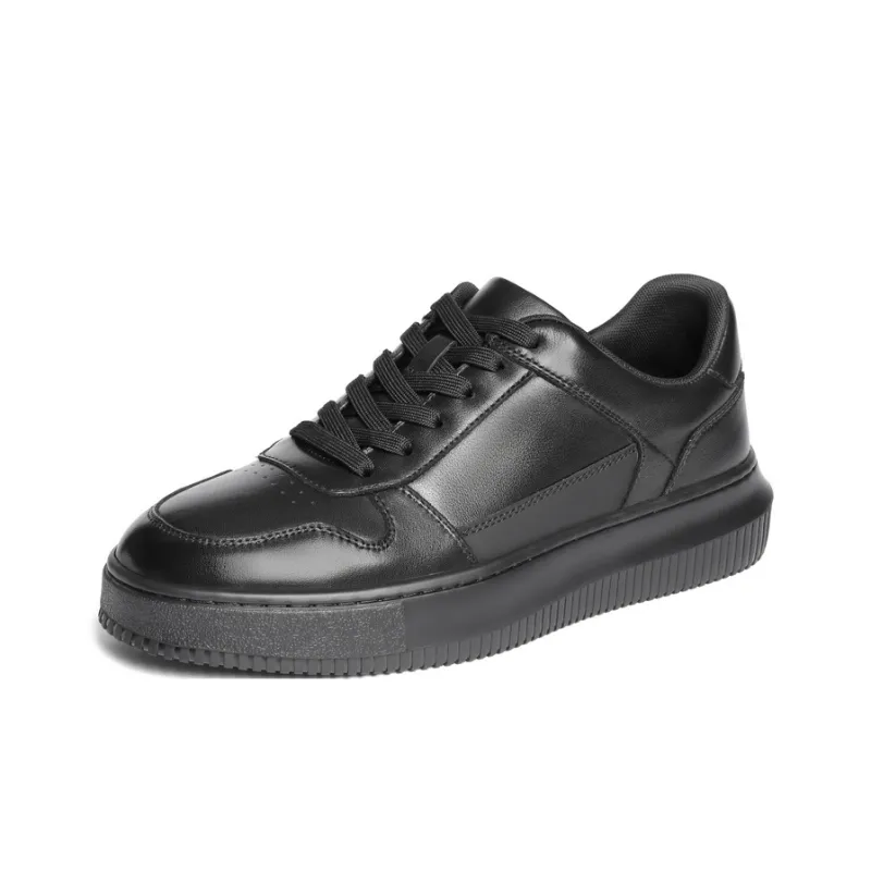 BELLE Skateboard Shoes Men Low Top Black, White-1