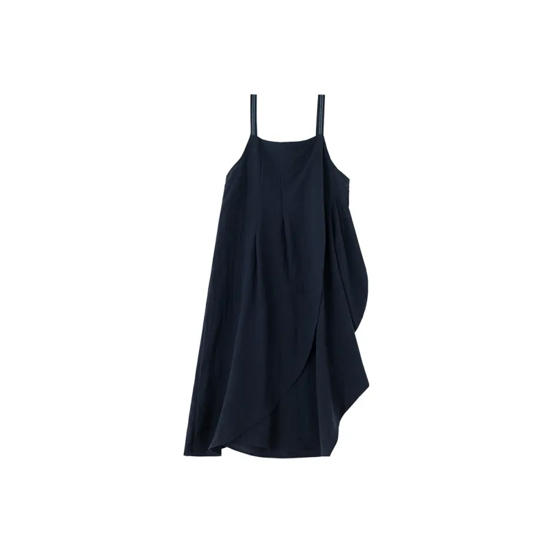 SOON FLOWER Sleeveless Dress Women's Navy Blue-1