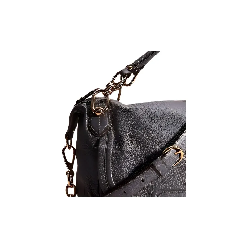 COACH Kristin Textured Leather Shoulder Bag Crossbody Bag Handbag Large Size Women's Gray Blue-1