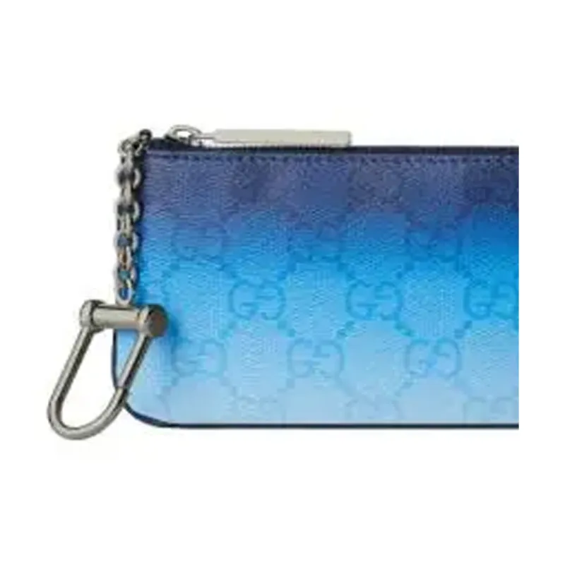 GUCCI Coated Fabric Key Pouch Men's Blue-5