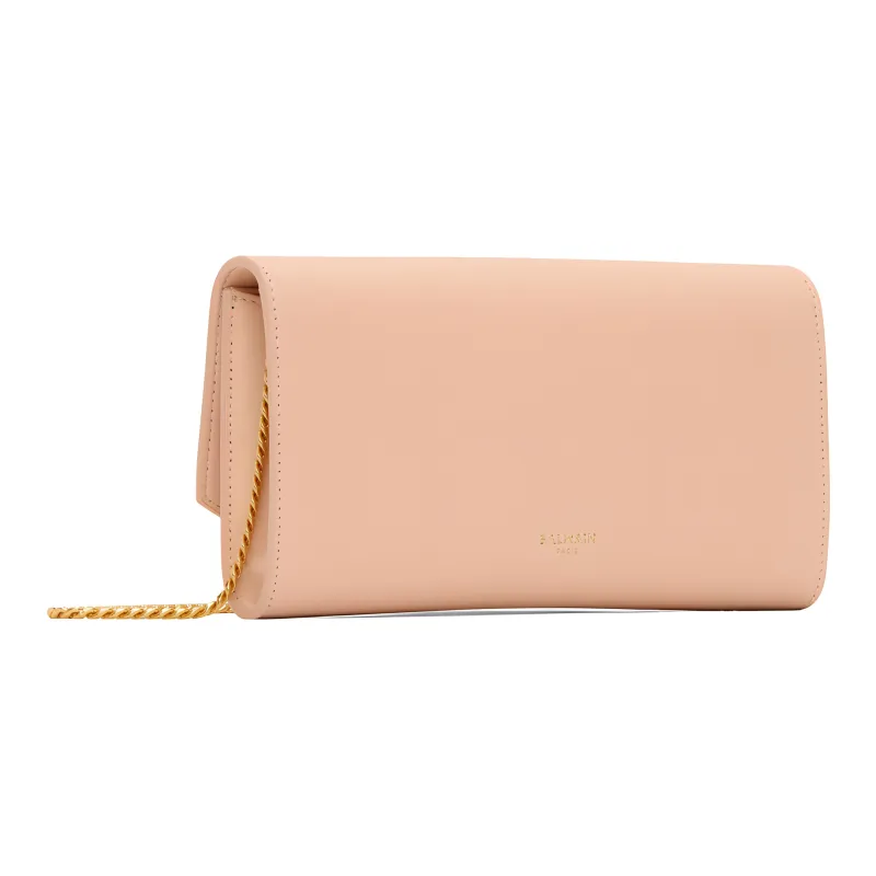 BALMAIN Calfskin Shoulder Bag Women's Pink-2