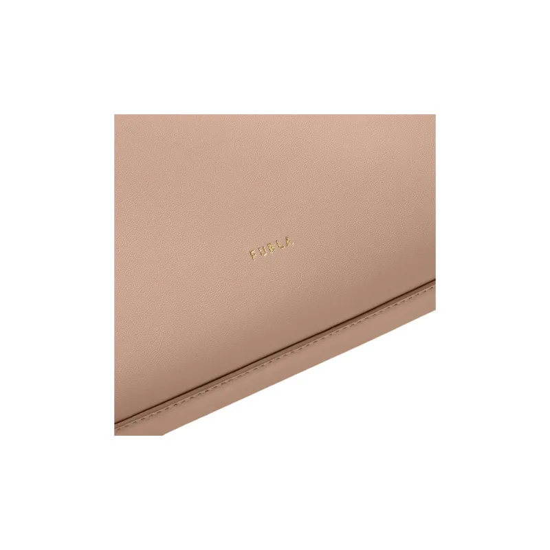 Furla NAPOLI Double Layer Calfskin Tote Bag, Shopping Bag, Shoulder Bag Medium Size Women's Light Pink-4