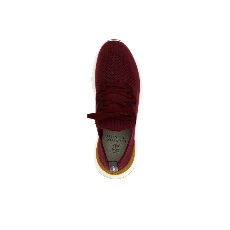 Brunello Cucinelli Knitted Low Top Casual Shoes Men's Red-4
