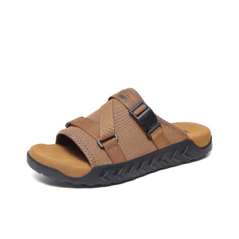 TEMPUR Slide Slippers Men's Wheat Ear Brown