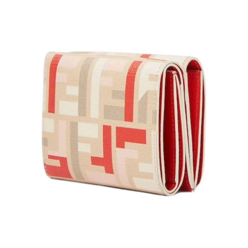 FENDI ROMA Fabric Wallet Women's Beige-1