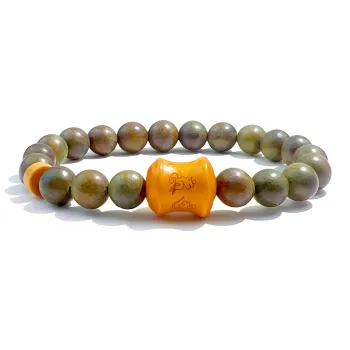 JUANLAN Green Sandalwood Bracelets Unisex