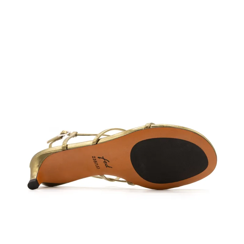 FED One Strap Sandals Women's Gold-6