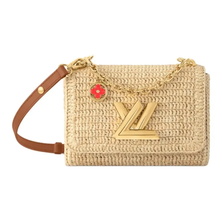 LOUIS VUITTON Raffia Handbag, Shoulder Bag Trumpets Women's Beige-0