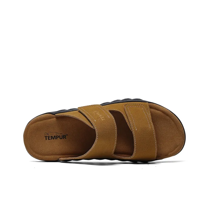 TEMPUR Slide Slippers Men's Wheat Ear Brown-3