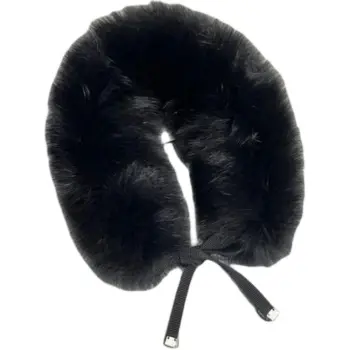 Moncler 100% Fox Hair Shawls Women's Black
