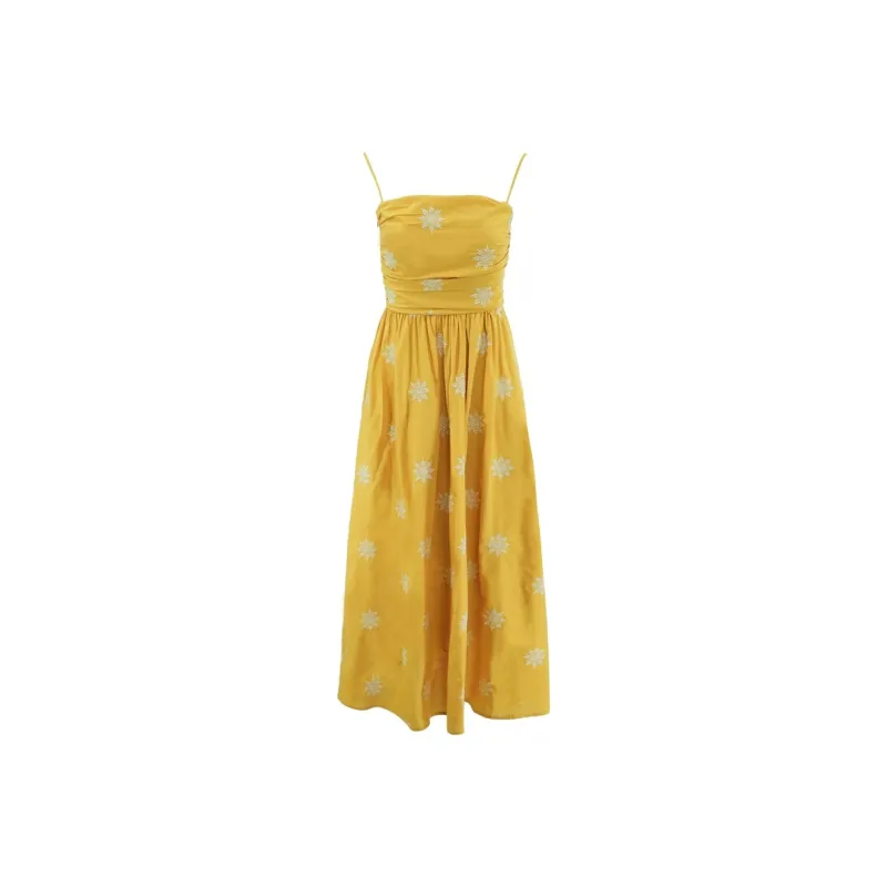 Udon House Slip Dresses Women's Yellow-0