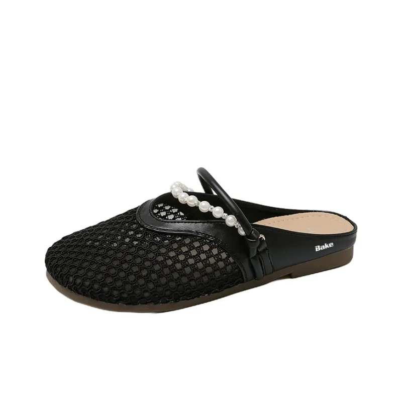 BAKE Rubber Sole Abrasion Resistant Slip Resistant Odor Resistant Closed Toe Slippers Women's-4