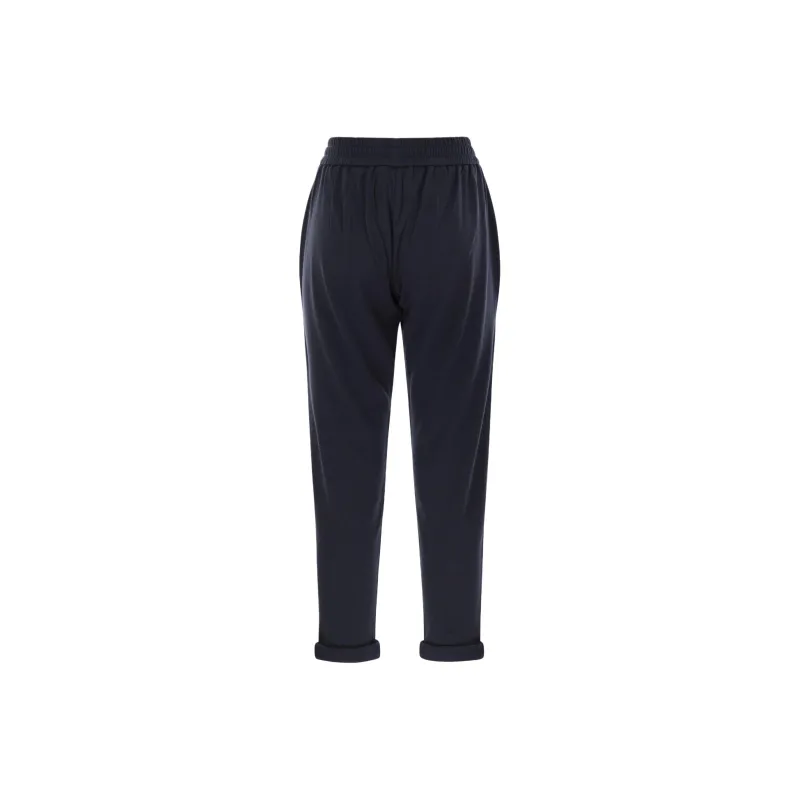 Brunello Cucinelli Knitted Sweatpants Women's Blue-1