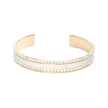 DIOR Gold Plated Bangles Women's White