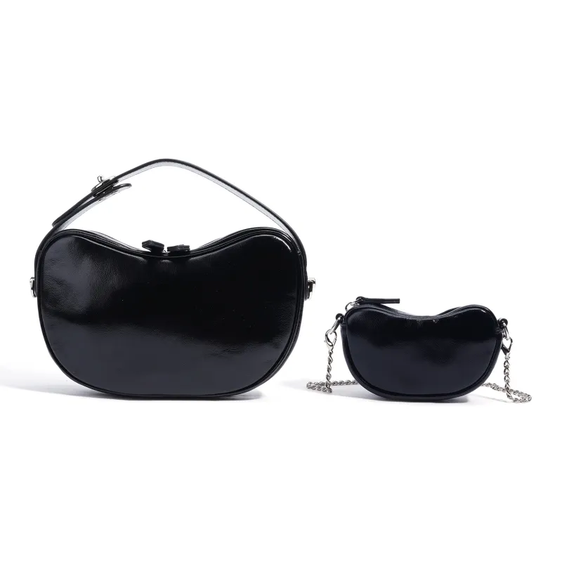 COURONNE Top Grain Oil Wax Sheepskin Shoulder Bag, Crossbody Bag, Handbag Women's Multicolor-20