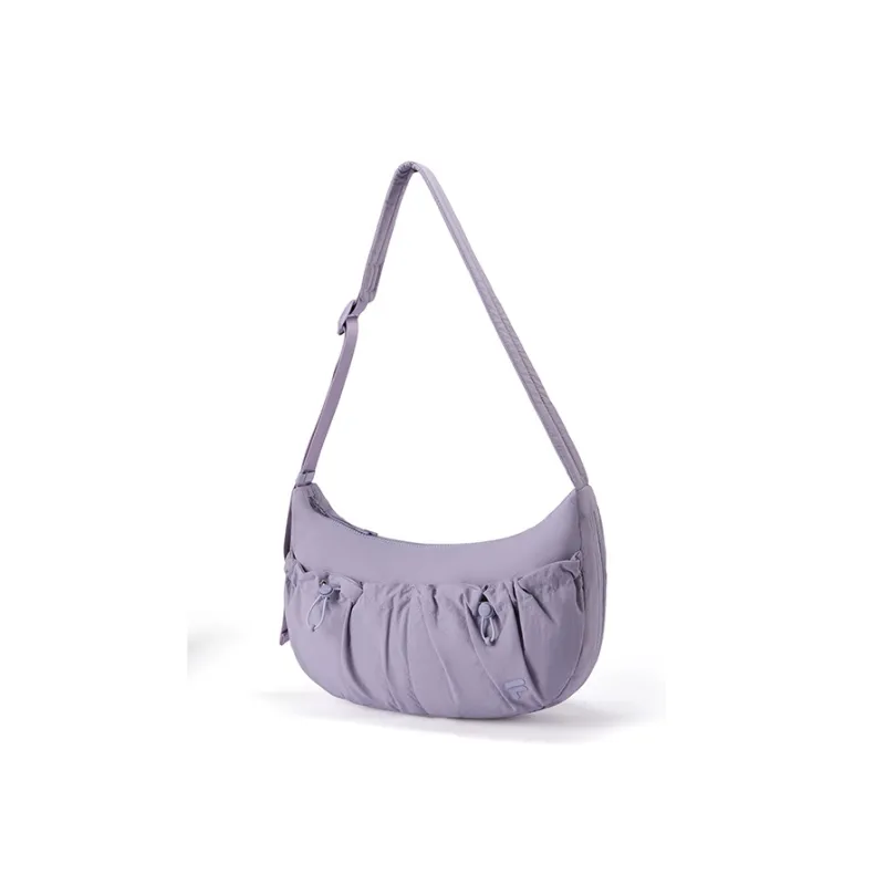 FILA FUSION Fabric Shoulder Bag Unisex U Gray Purple-1