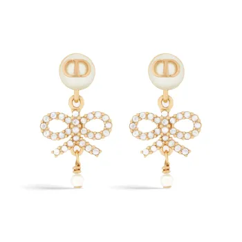 DIOR Resin Earrings Women's Gold