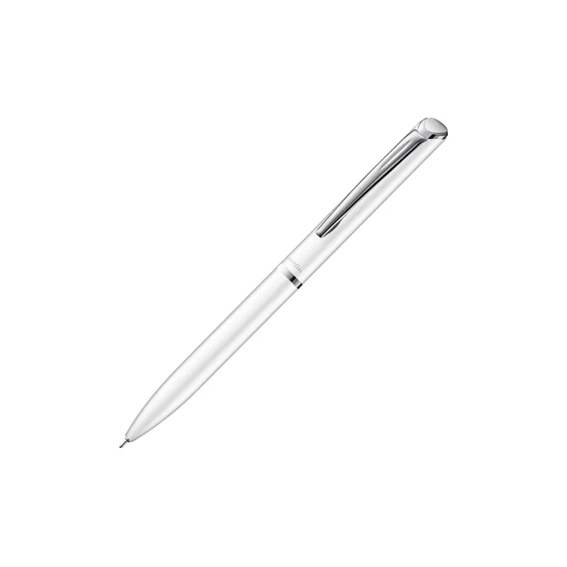 Pentel Matte White 0.5mm Rotary, Black Pencil Lead Ballpoint Pen-0