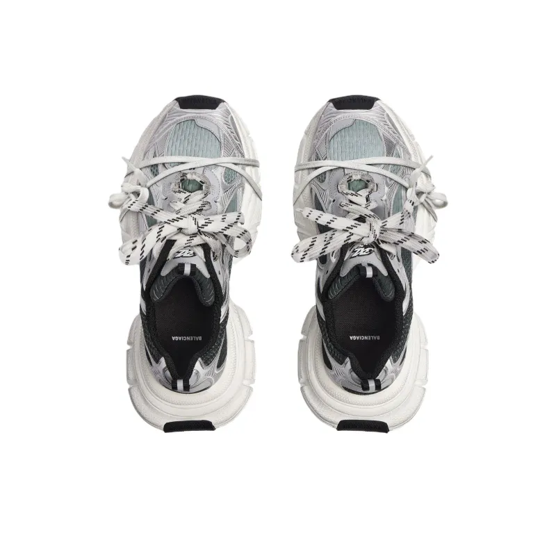 Balenciaga 3XL Low Top Chunky Sneakers Women's Silver-4
