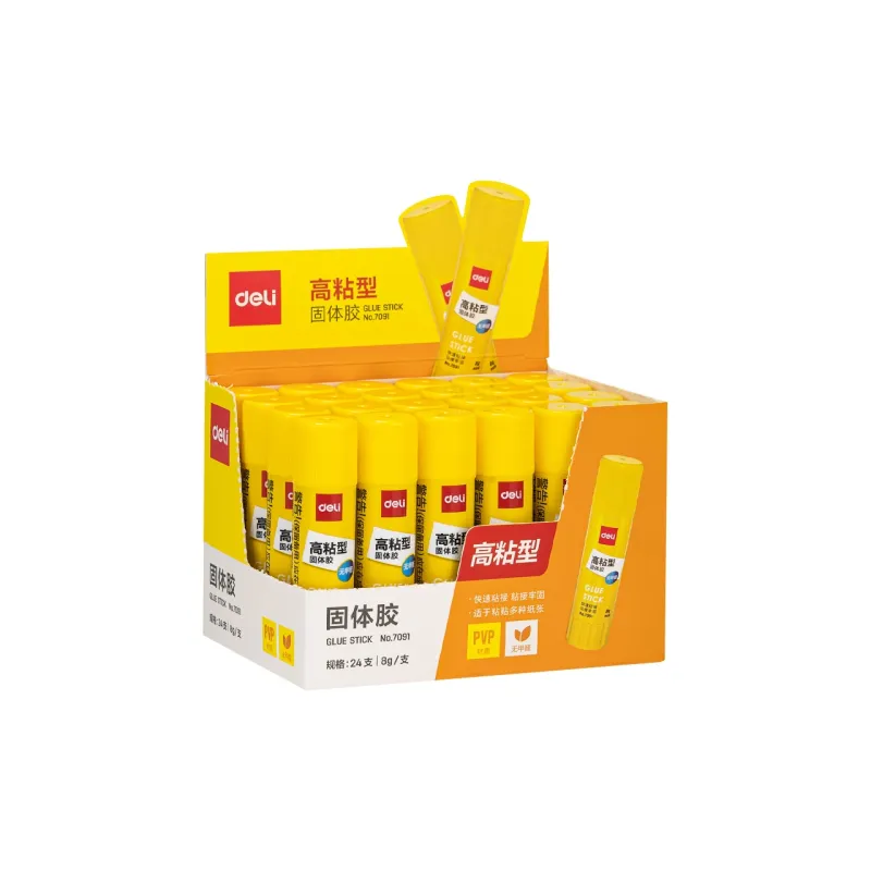 Deli 7091 Solid Glue Stick White Around 8g Per Piece Formaldehyde Free-0
