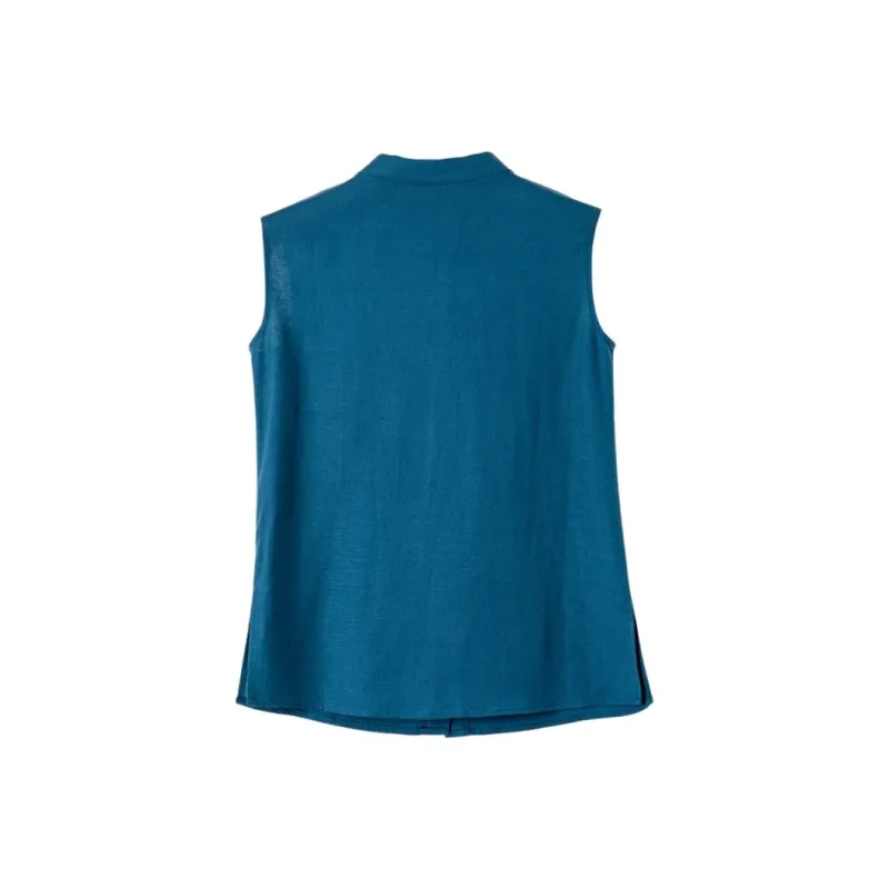 Late White Shirts Women's Peacock Blue-1