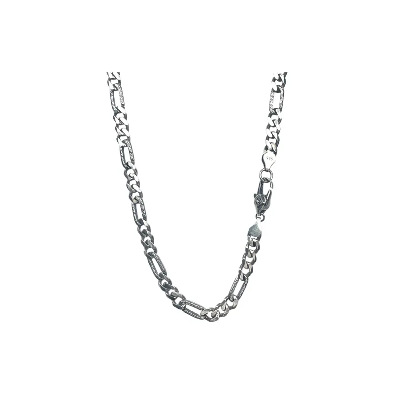 SHIYI N CIFANG 925 Sterling Silver Distressed Vintage Hypoallergenic Business Luxury Necklace Men's-0